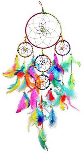 Ryme Dream Catcher for Car & Wall Hanging Attract Positive Dreams Decorative Showpiece Decorative Wool Dream Catcher