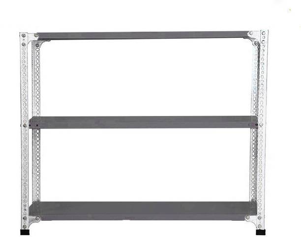 Spacious Slotted Angle CRC Sheet 3 Shelves Multipurpose High Grade Powder Coating Storage Rack Dimension 15"X36"X60" inch Luggage Rack Luggage Rack