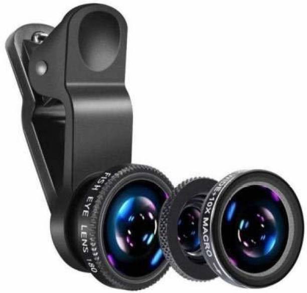 Ephemeral Mobile Camera Photo Lens; Fisheye Lens; Wide Angle; Macro Lens with Clip Holder Mobile Phone Lens