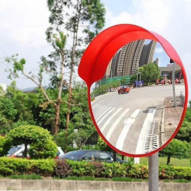 DARIT 80cm Convex Mirror Polycarbonate Road Security Traffic Mirror With adjustable Bracket (32 inches) Rearview Radar Mirror