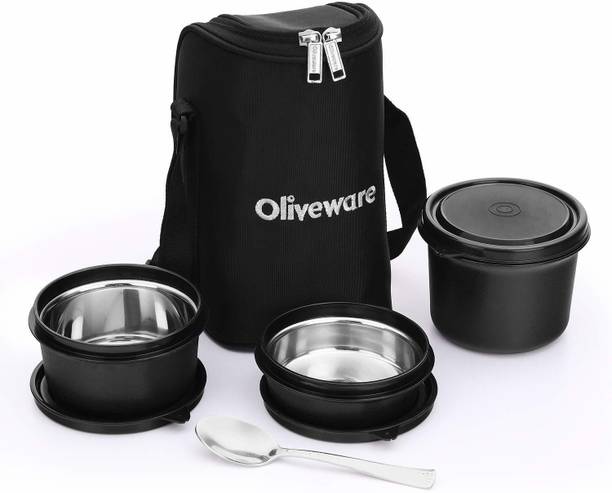 Oliveware Lunffice Use 3 Containers Lunch Box