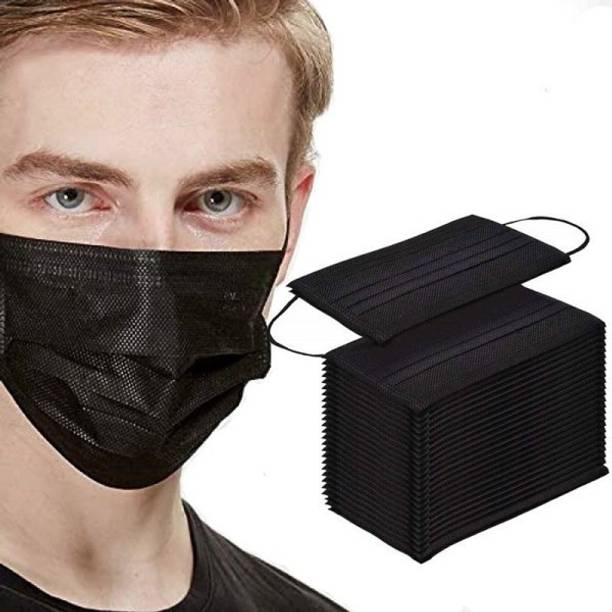 DM SPECIALLY FOR SPECIALIST Package: 50 Pcs black face mask packaged in a box 3-ply design, with a melt-blown polypropylene filtration layer. How to use: Remember 1. Keep the black-side outside 2.Keep the nose clip on the upper side. You won't be wrong. Water Resistant Surgical Mask With Melt Blown Fabric Layer