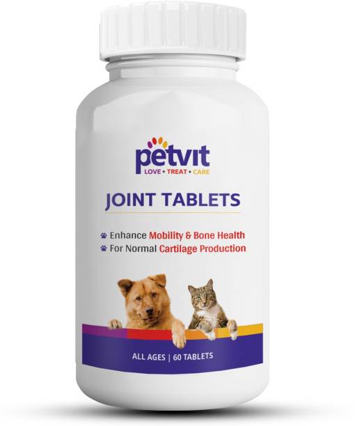Petvit Joint-Cartilage Supplement for Dogs and Cats - 60 Palatable Chewable Tablets Pet Health Supplements