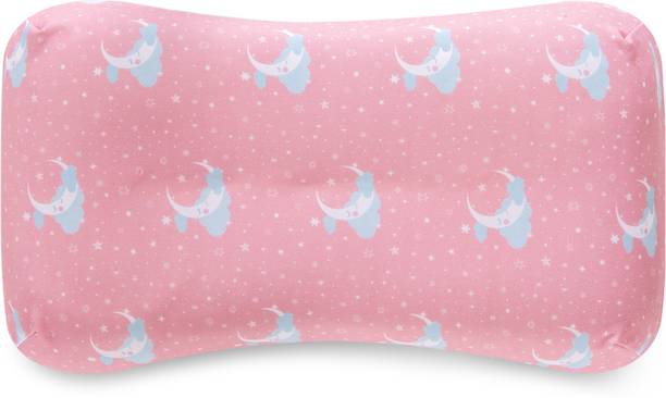 The White Willow Junior Size Pillow with curved sides for Kids above 6 years of age Memory Foam Abstract Sleeping Pillow Pack of 1