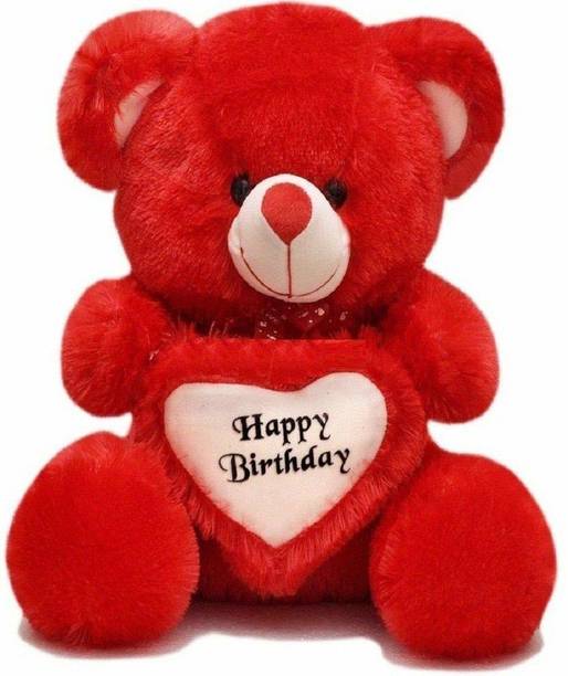 Giftee Soft Teddy Bear with Happy Birthday Text, Very Soft Lovable/Huggable Happy Birthday Teddy Bear for Girlfriend/Birthday Gift  - 40 cm