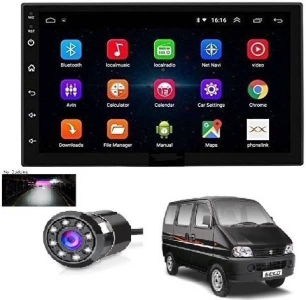 AYW Android Double Din Screen 7 inch Car Media Player with Touch Screen, Mirror Link, Bluetooth, Media Player With Rear Camera Universal Ecco For All Models Car Stereo