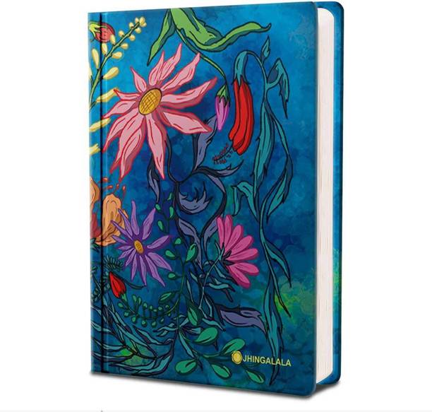 Jhingalala Sea Bloom Hard Bound Undated A5 Diary Notebook (20 X 14.5 CM, 80 GSM, 190 Ruled Perforated Pages) Diary for Writing, Gift for Friend, Personal Diary A5 Notebook Ruled 190 Pages