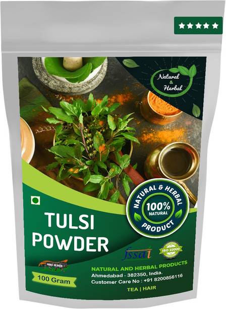NATURAL AND HERBAL Tulsi Powder (Holy Basil,Ocimum Mask) and Hair Growth - 100 Gm