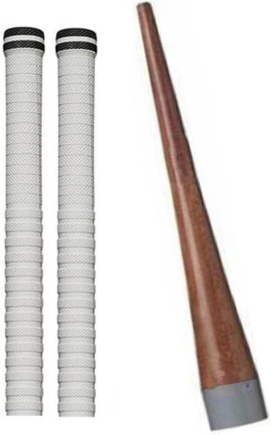 Raider Set of 2 Cricket Bat White grip + 1 wooden gripper (cone) Super Tacky