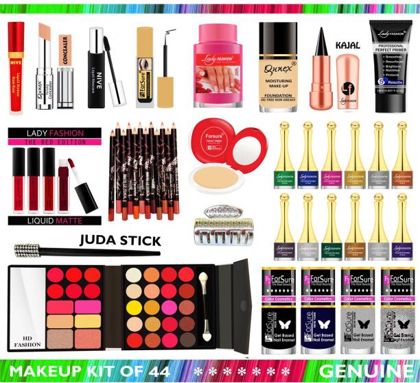 HD Fashion New Exclusive Makeup Kit For Modern Girls & Women (Pack of 44 Items) 11M2130
