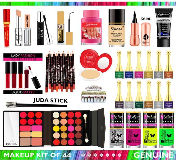HD Fashion New Exclusive Makeup Kit For Modern Girls & Women (Pack of 44 Items) 11M2242