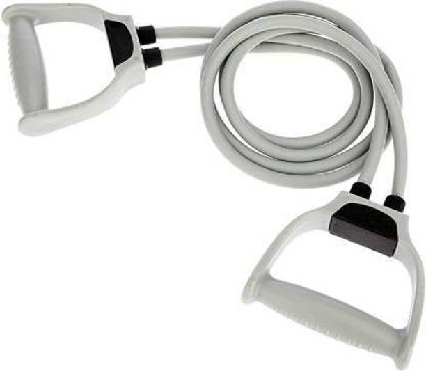 EMMKITZ Double Resistance Bands Toning Tube Exerciser with Resistance Tube (GreY)) Resistance Tube