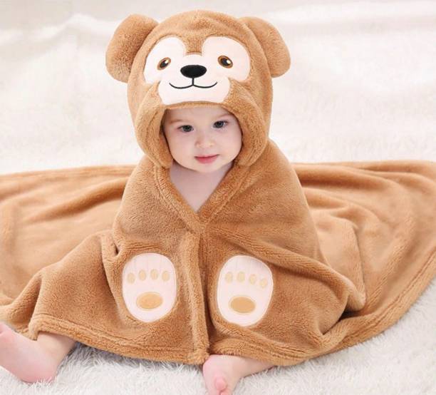 BRANDONN Animal Single Hooded Baby Blanket for  AC Room