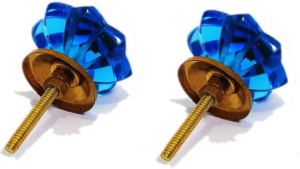 Verma Premium look Door/Drawer Glass knob For Furniture with Brass fitting-SD12 Glass, Brass Cabinet/Drawer Handle