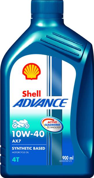 Shell Advance AX7 4T 10W-40 API SM Synthetic Blend Engine Oil