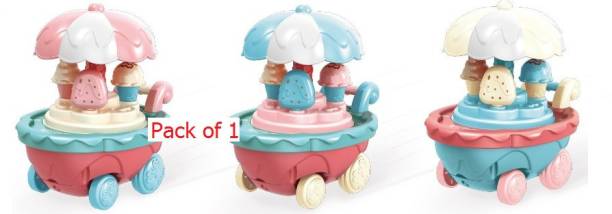TEMSON Ice Cream Kitchen Play Cart Kitchen Set Toy for Kids