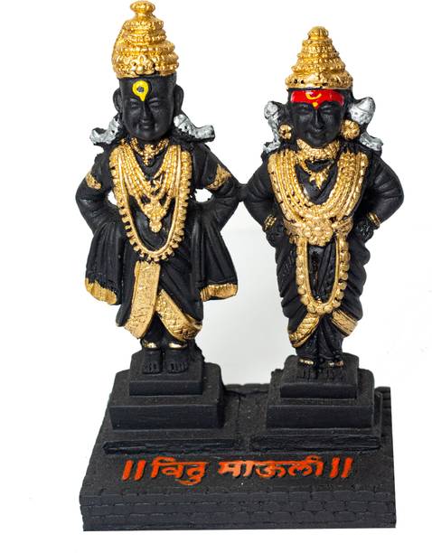 Ranvim Enterprises Lord Vitthal Rukmini Idols Statue| Idol of God Vitthal Rukmani Murti, Standing| Decorative Showpiece  -  12.8 cm