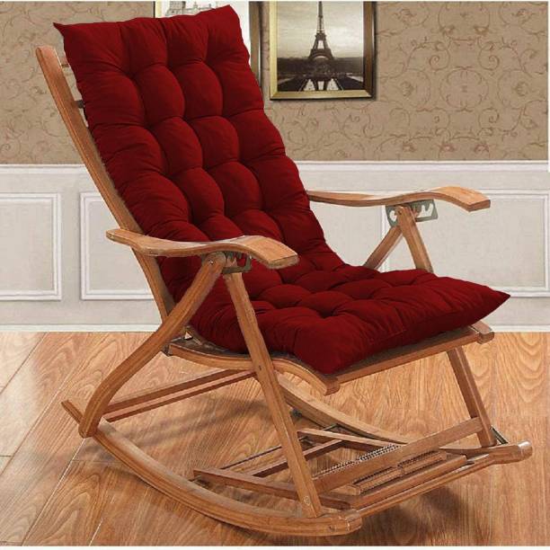 Daddy Cool Rocking Chair Cushion Polyester Fibre Solid Chair Pad Pack of 1