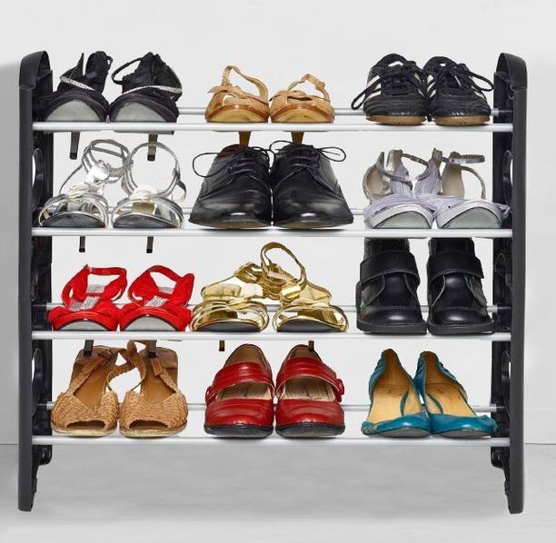 FLIPZON 12 Pair, 4 Shelves Plastic Shoe Stand