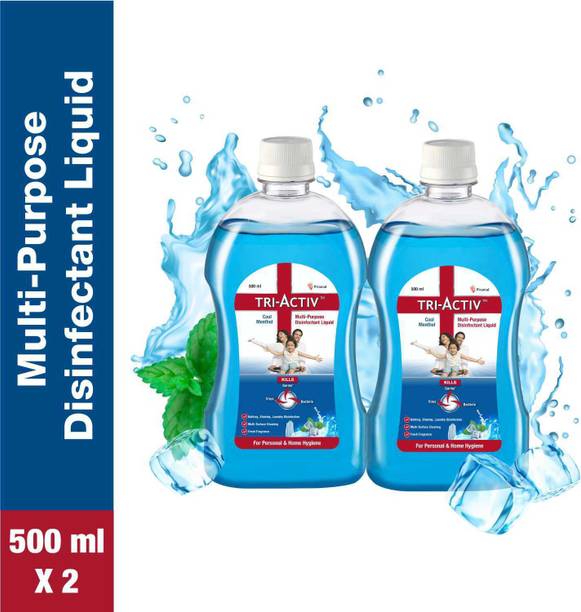 Tri-Activ Disinfectant Liquid for Multipurpose use for Personal Hygiene and Home Cleaning 500ml Cool Menthol