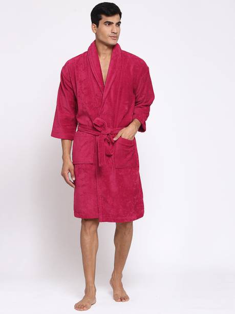 TRIDENT Red Medium Bath Robe