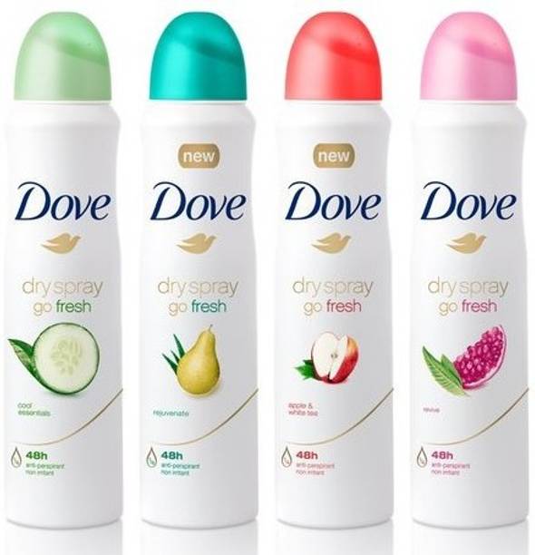DOVE Go Fresh Deodorant Collection 250 ml x 4 pc (Big Size) Body Spray  -  For Women