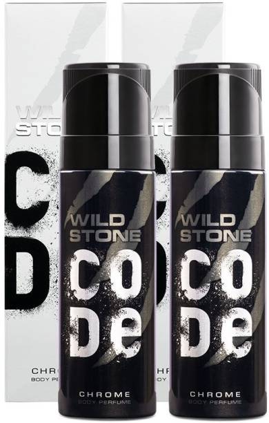 Wild Stone Code Chrome Combo Body Spray  -  For Men
