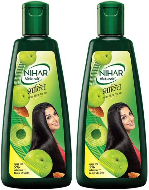NIHAR Shanti Amla & Badam Hair Oil, For Black, Silky & Stronger Hair Hair Oil