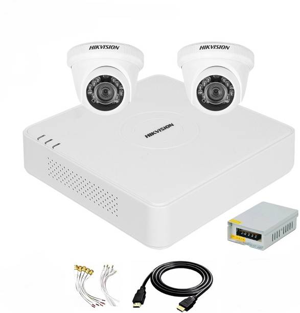 HIKVISION 4 Channal TURBO HD DVR 1080p 1Pcs,Indoor Camera 2 MP 2Pcs,Power Supply 1Pcs,combo set Security Camera