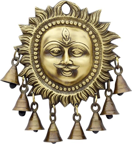 H&T PRODUCTS Sun God Idol Sculpture Decorative Showpiece(15.2 cm,Brass, Gold,Pack Of 1) Decorative Showpiece  -  15.2 cm