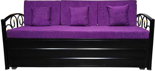 ROYAL METAL FURNITURE King Size 3 Seater Double Metal Pull Out Sofa Cum Bed