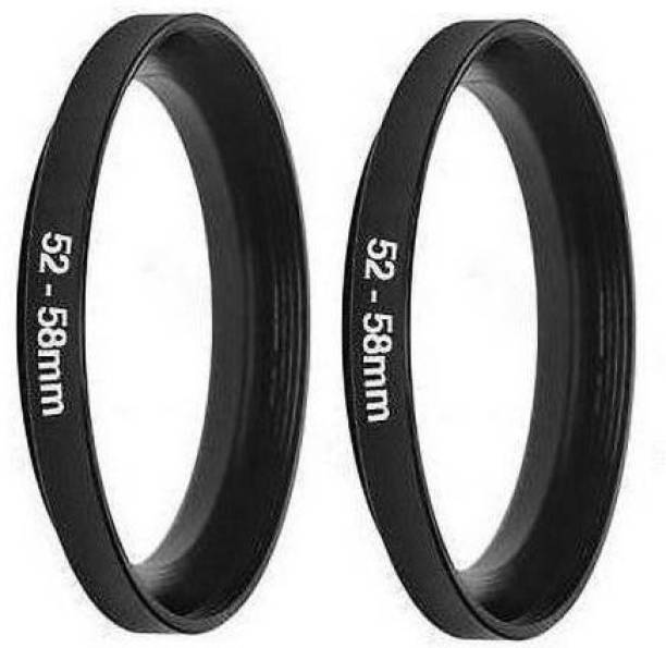 Hanumex 52MM to 58MM 52-58MM Lens Step Up Filter Ring Stepping Adapter Metal UV Filter (52 mm), Pack of 2 Step Up Ring