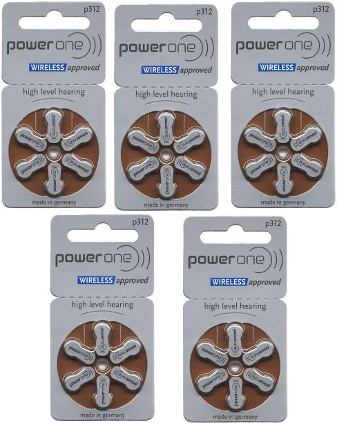 POWERONE Size p312 Hearing Aid Battery (5 Packets = 30 batteries) Stethoscope Case