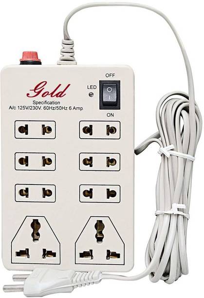 Thgold Multi Plug Power Strip Extension Board Cord 3 Meter Long Wire 8 Socket Extension Boards 8  Socket Extension Boards