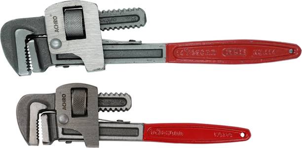 ACHRO pp 902 ACHRO Pipe Wrench Set (Pack of 2) - 14 Inch Pipe Wrench and 10 Inch Pipe Wrench Single Sided Pipe Wrench