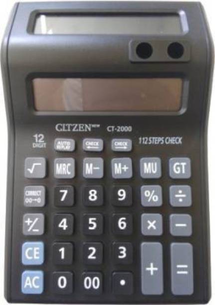 zendro New Gltzen Standard Function Desktop Business calculator , Dual Screen Double Display Calculator with Pen Holder for Office and Retail Counter Purpose (Black) CT- 2000 Financial Calculator (12 Digit) CT-2000 Basic  Calculator