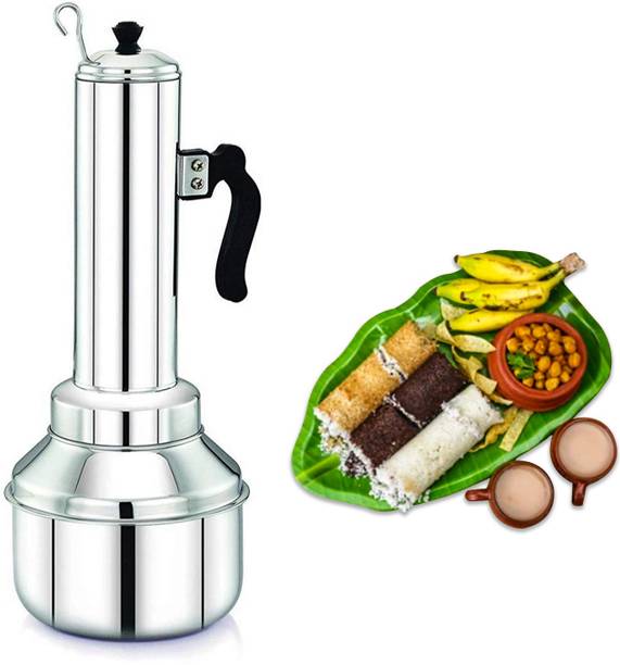 Panca Puttu Kudam Puttu Maker Stainless Steel Kudam Steamer, Puttu Vessel With Base Induction Bottom Cookware Set
