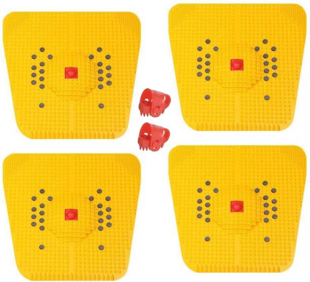 netclub Set of 4 Acupressure Massager Relieve Stress Pain Acupuncture fitness mat yoga mat 6 mm Accupressure Mat