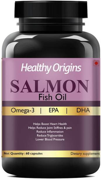 Healthy Origins Salmon Omega-3 Fish Oil Salmon Fish, For Brain, Heart, Joint Health Premium