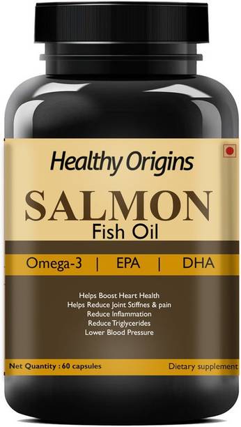 Healthy Origins Salmon Fish Oil 1000mg, Fish Oil Capsules Ultra