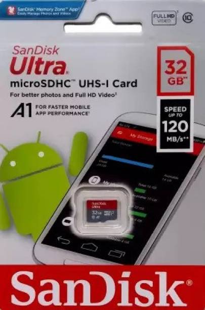 SanDisk Ultra 32 GB MicroSDHC Class 10 120 MB/s  Memory Card