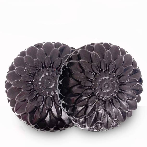 leandros Activated Charcoal Bath Soap for Deep Clean and Anti-pollution Effect-pack of-(2)-