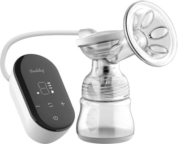 Vandelay Electric Breast Pump 9 Speed Rechargeable Battery, Soft and Gently Massage Single Suction, Electronic with Feeding Bottle, Teet & Cap, handsfree Pumping Machine Electronic for Women  - Electric