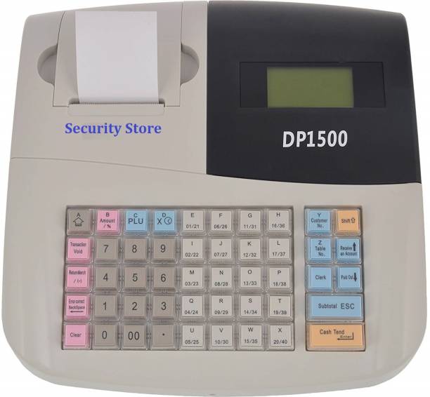 Security Store Retail Shop Billing Machine/ Cash Register with 2 inch Receipt and 6000 Items Capacity for Restaurant, Hotels, Bakery Shops, Garments Shops and All Types of Retail Counters Table Top Cash Register