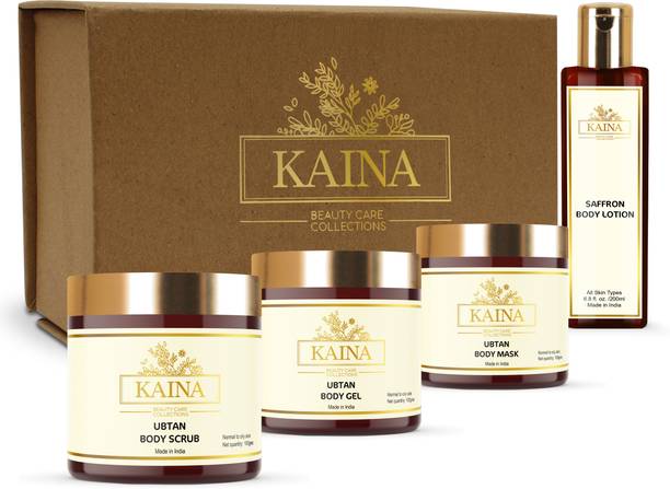 kaina skincare UBTAN BODY POLISHING KIT (A combo of body scrub, body gel, body mask, & body lotion)