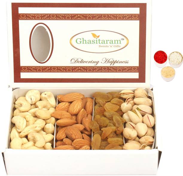 Ghasitaram Gifts Bhaidooj Gifts Dryfruits - Ghasitaram's Dryfruit Box 200 gms Combo