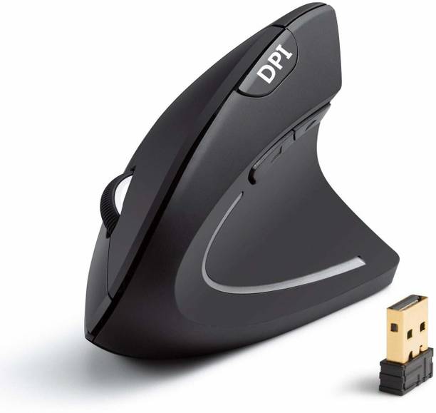 microware Ergonomic Mouse, Wireless Mouse 2.4ghz Optical Vertical Wireless Mice : 3 Adjustable Dpi 800/1200/ 1600 Levels 6 Buttons Wireless Optical  Gaming Mouse  with Bluetooth