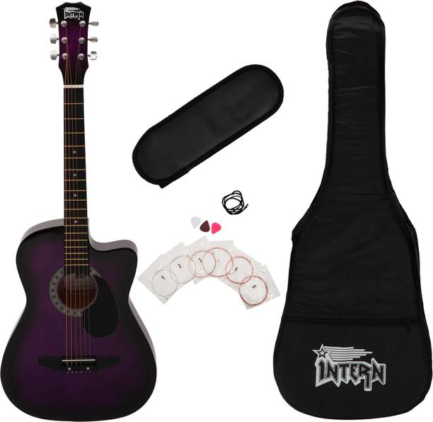 intern INT-38C-VT-G Acoustic Guitar Linden Wood Linden Wood Right Hand Orientation