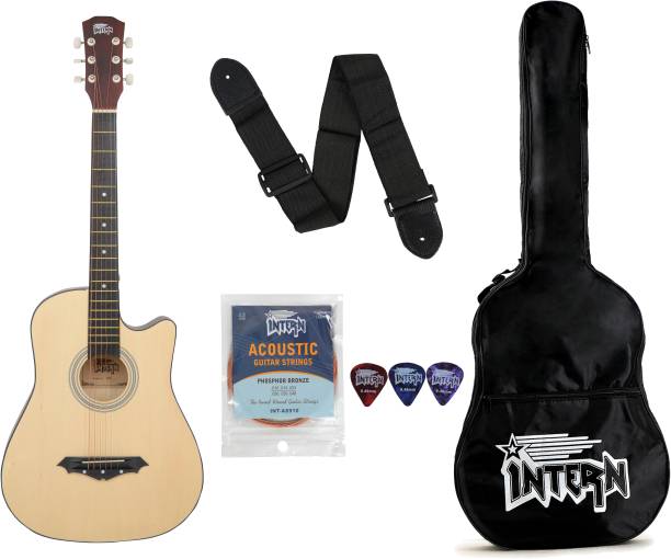 intern INT-38C-NT Acoustic Guitar Linden Wood Rosewood Right Hand Orientation