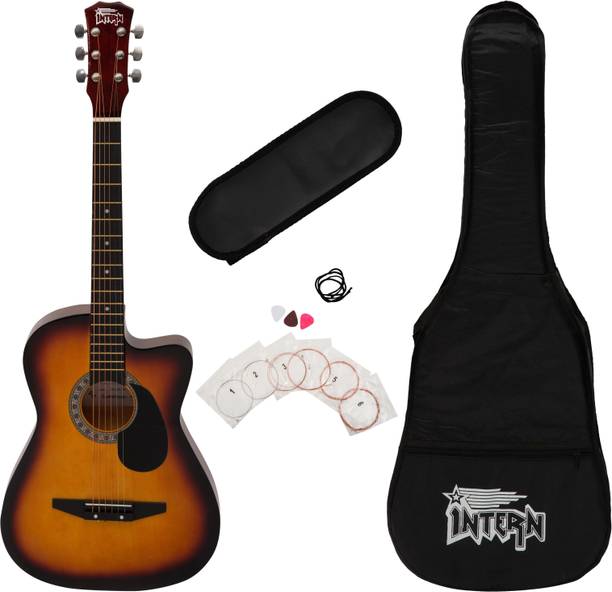 intern INT-38C-SB-G Acoustic Guitar Linden Wood Linden Wood Right Hand Orientation
